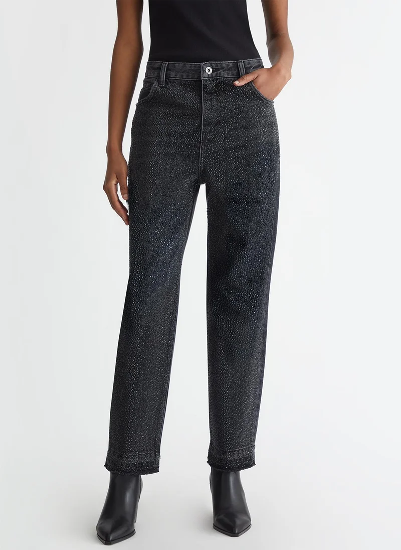 Liu Jo Straight-leg jeans with rhinestones