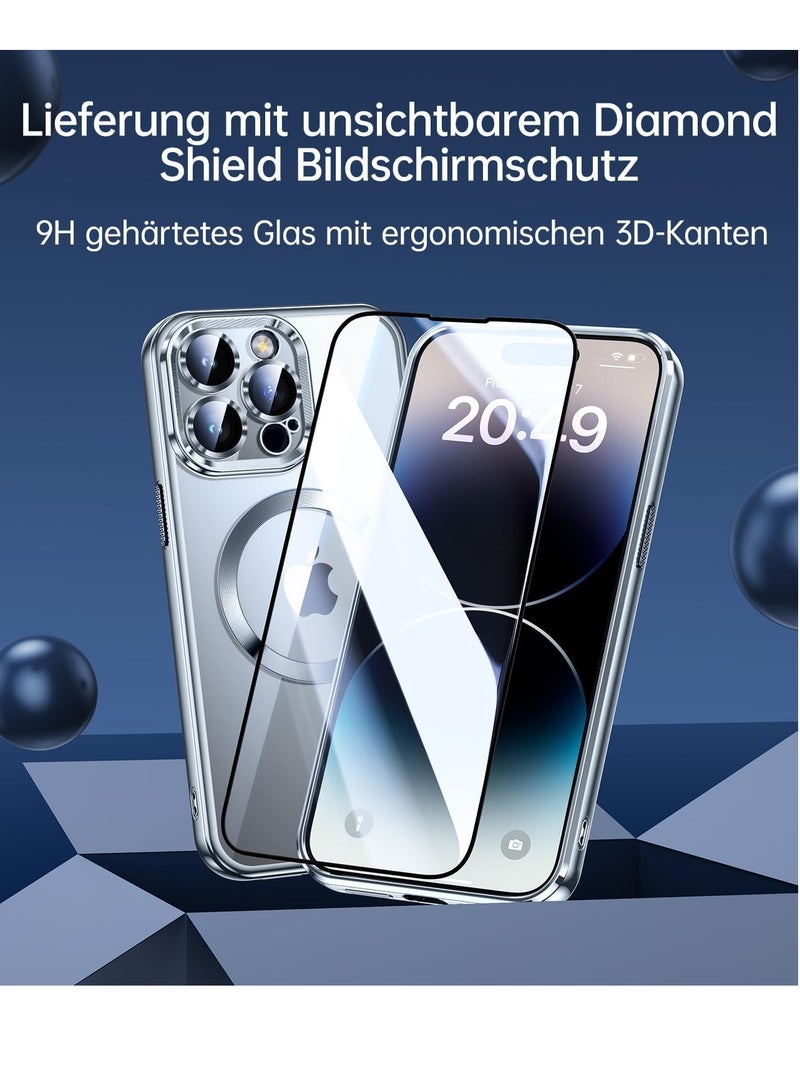 ELTRAZONE iPhone 15 Pro Case with Integrated Camera Lens Protection [TOP N56 Magnets] [Military Grade Drop Protection] for Magsafe Women Men iPhone 15 Pro Cover Case 6.1" Black Titanium - Image 2