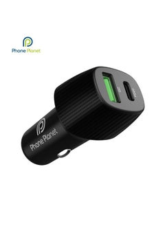 فون بلانيت شاحن سيارة سريع 38 وات USB Type C بمنفذ مزدوج  - Image 1