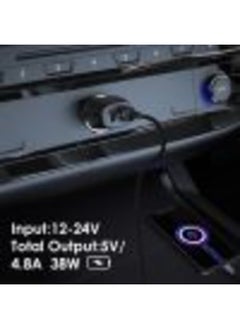 فون بلانيت شاحن سيارة سريع 38 وات USB Type C بمنفذ مزدوج  - Image 2