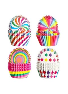 erorex 400 PCS Cupcake Liners Christmas cupcake paper Colorful Candy Muffin Liners Baking Cups for Baking Chocolate Baking Paper Cups Cupcake Wrappers 