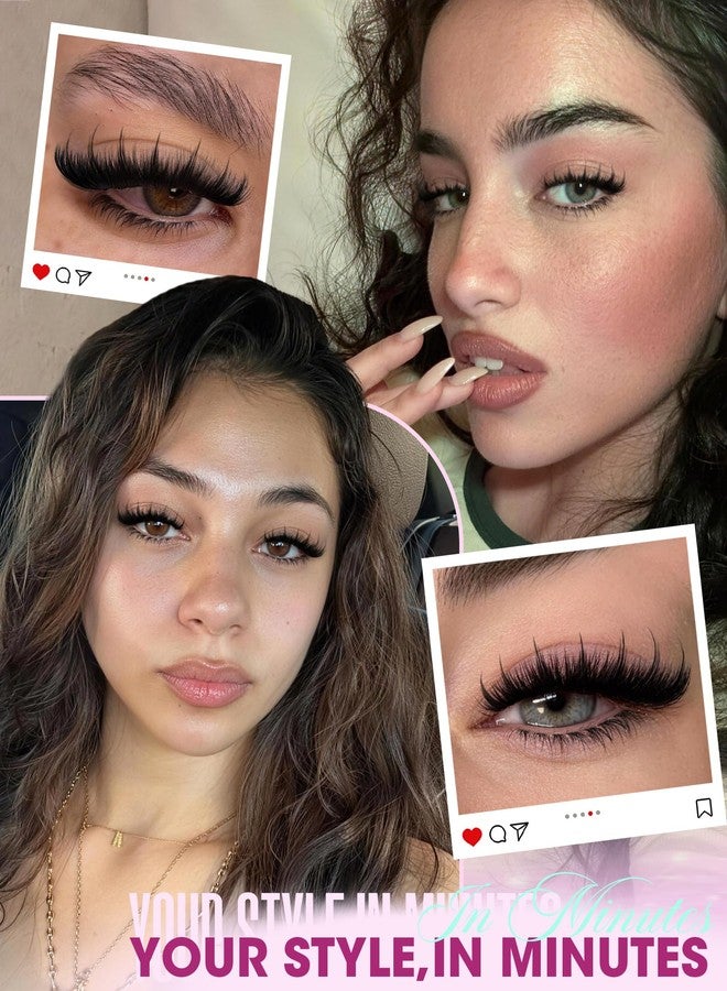 LANFLOWER Manga Lash Clusters with Spikes Fairy Eyelash Clusters Wispy Cluster Eyelash Extensions 80D 100D Anime Lash Clusters with Bottom Lashes Natural DIY Individual Lashes by Lanflower - Image 2