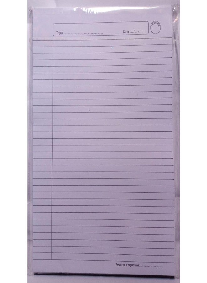 ARETOR A4 Ruled Sheets, White, 40 Pages, Teacher Signature Line, Geometry Paper - Image 1