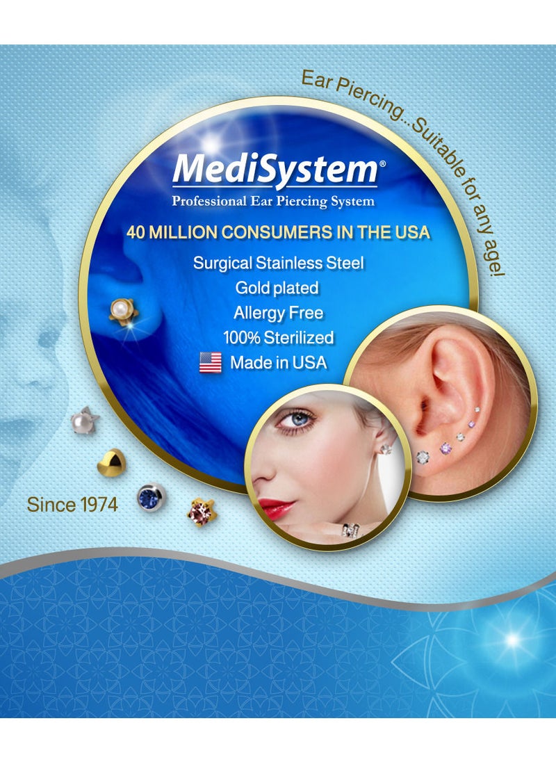 MediSystem Crystal Tiffany Earrings 24k gold plated -dozen (12 pieces) Made in USA  - Image 4