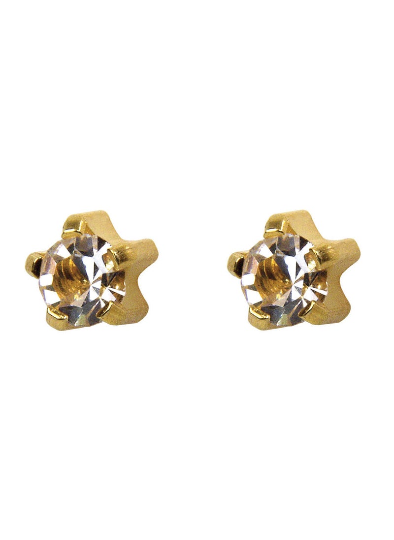 MediSystem Crystal Tiffany Earrings 24k gold plated -dozen (12 pieces) Made in USA  - Image 1