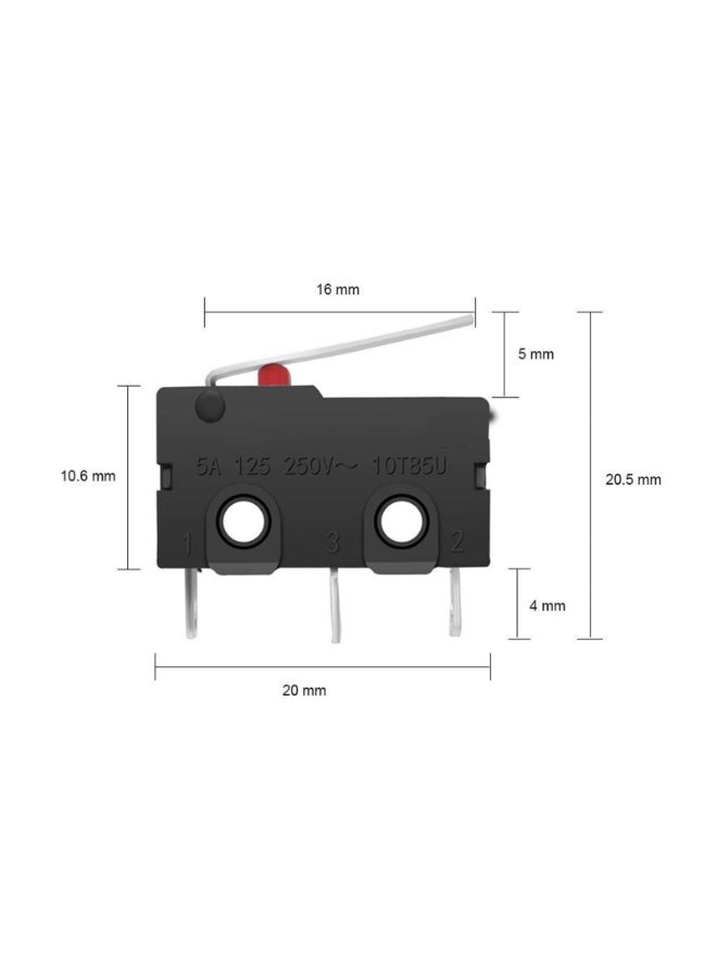 12 Pcs?Hinge Lever Momentary Push Button Micro Limit Switch 3 Pins - Image 2