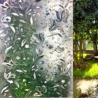 LEMON CLOUD Window Film 3D No Glue Static Decorative Privacy Window Films for Glass 23.6in by 157.4in - Image 1