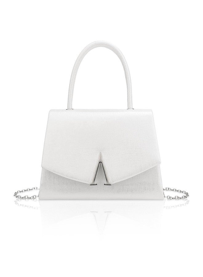 Rkrouco Evening Clutch Purse for Womens Crossbody Shoulder Handbags Wedding Bag Cocktail Purses with Detachable Chain(White) - Image 1