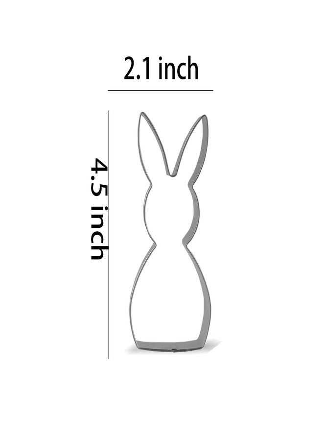 Keewah Easter Bunny Rabbit Cookie Cutter, 4.5”, Stainless Steel - Image 2