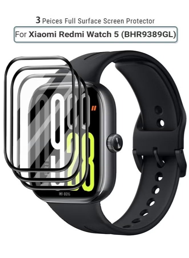 3 Pcs Screen Protectors for RedMi Watch 5 Ultra-HD Full Coverage Screen Protector Film - Image 1