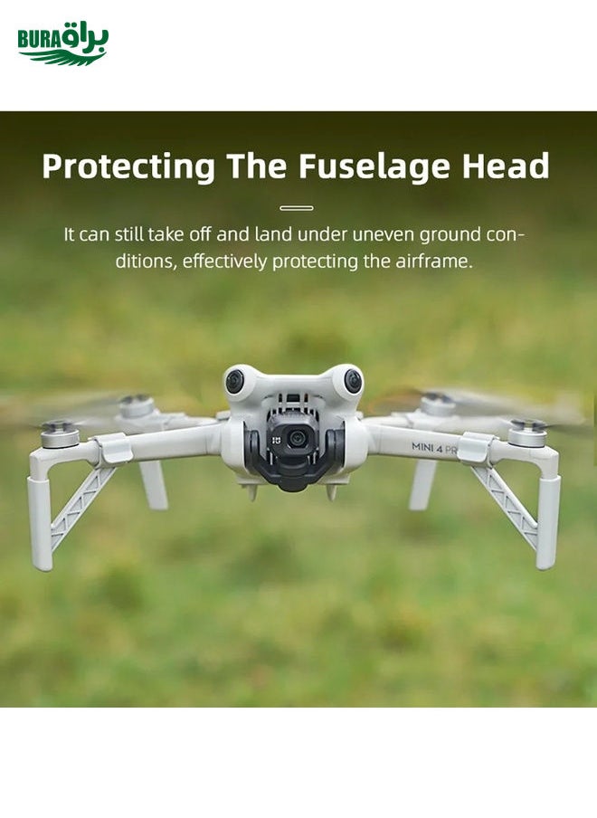 براق لـ DJI Mini 4 Pro Drone BRDRC Landing Gear زيادة ساق الارتفاع (رمادي)  - Image 5