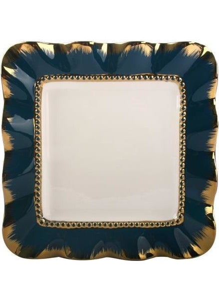 Roy King - Navy Blue Gold Avangarde Presentation Plate 27Cm - Image 1
