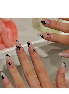 SYNSYB French Tip Press On Nails - Package Soft Gel French False Nails Short, Salon-quality Press On Nails, Seamless Glue-on Nails for Woman Nail Art Manicure  - Image 2