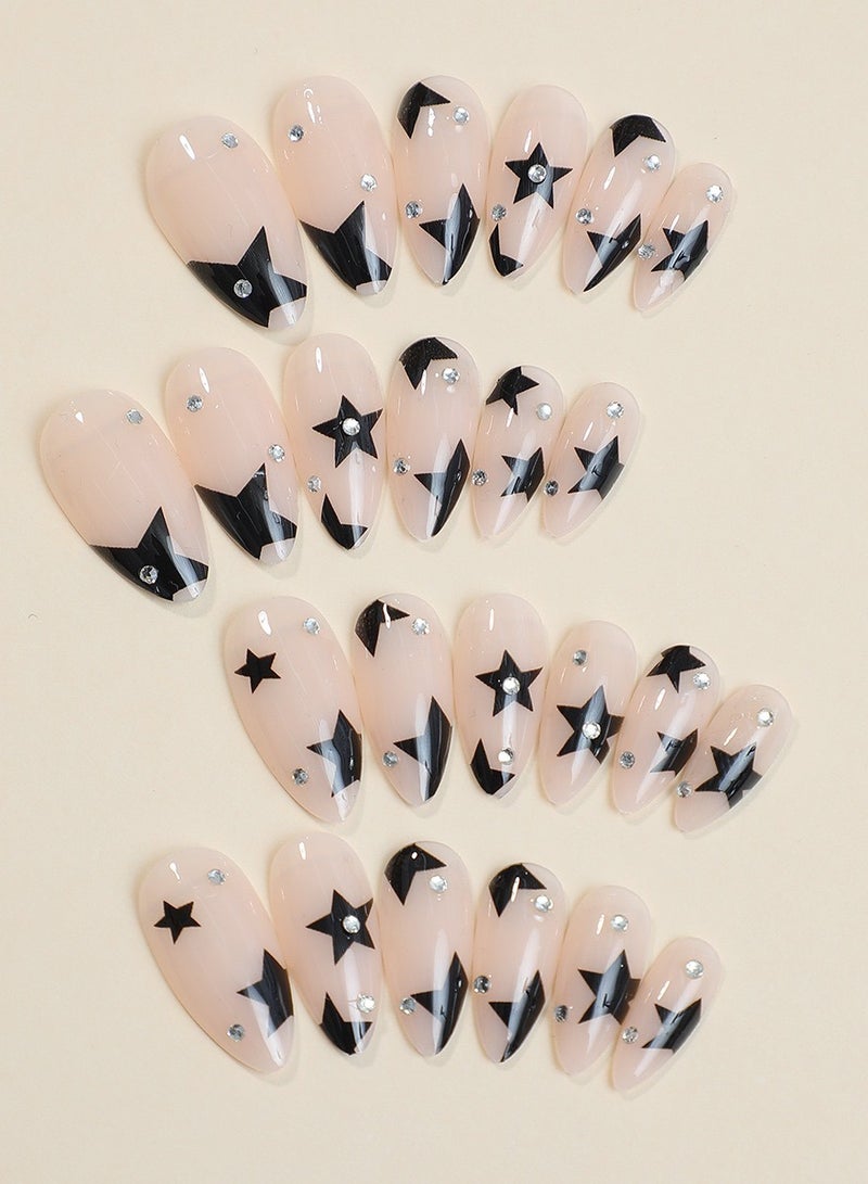 سنسيب اضغط على الأظافر بطرف فرنسي - عبوة من الجل الناعم للأظافر الصناعية الفرنسية القصيرة، اضغط على الأظافر بجودة صالونات التجميل، وأظافر لاصقة سلسة لتقليم الأظافر النسائية - Image 2