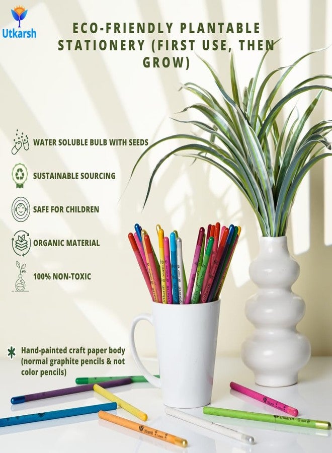 UTKARSH Plantable Seed Pencils – Pack of 25 | Eco Friendly Pencils Made from Recycled Paper | Unique Return Gift for Kids, Birthday Parties & Corporate Events - Image 5