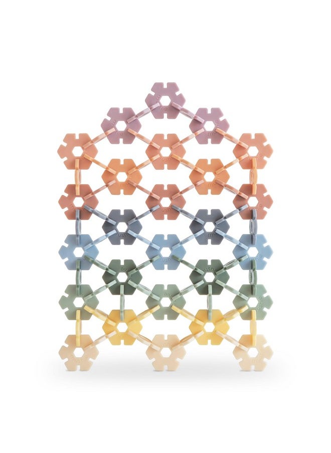 mushie mushie HEX Connect Building Toy Set | 100 Pieces for Kids 5 Years+ | Preschool Educational and Toddler Montessori Toys  - Image 1