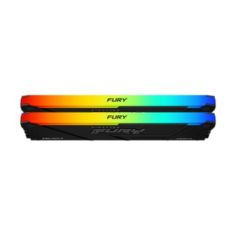 ذاكرة سطح المكتب للألعاب، DDR4، أسود، إضاءة RGB وزمن وصول منخفض CL16 - Image 2