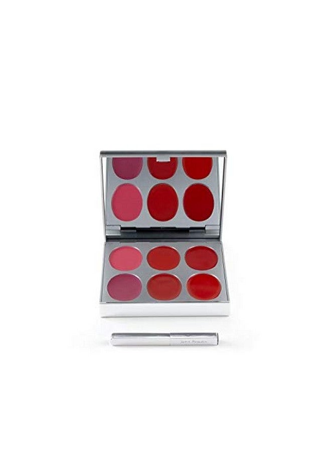 Jerome Alexander New Again Lipstick Palette & Retractable Brush 6 Hotpoured Buildable & Blendable Smooth Matte Shades (Exciting Look) - Image 1