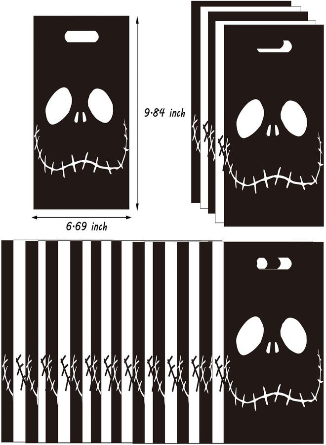 CupaPlay 50Ct Halloween Party Supplies - Plastic Bags - Trick or Treat Skeleton Demon Birthday Favors Decorations Goodie Gift Bags - Image 2