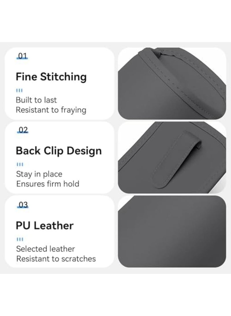 SYOSI Car Cup Holder Leather Large Drink Bottle & Coffee Cup Holder - 2-Pack Clip-on Storage for Car Doors & Seatback - Fits Most Cups, Water Bottles, and Mugs (Black) - Image 4