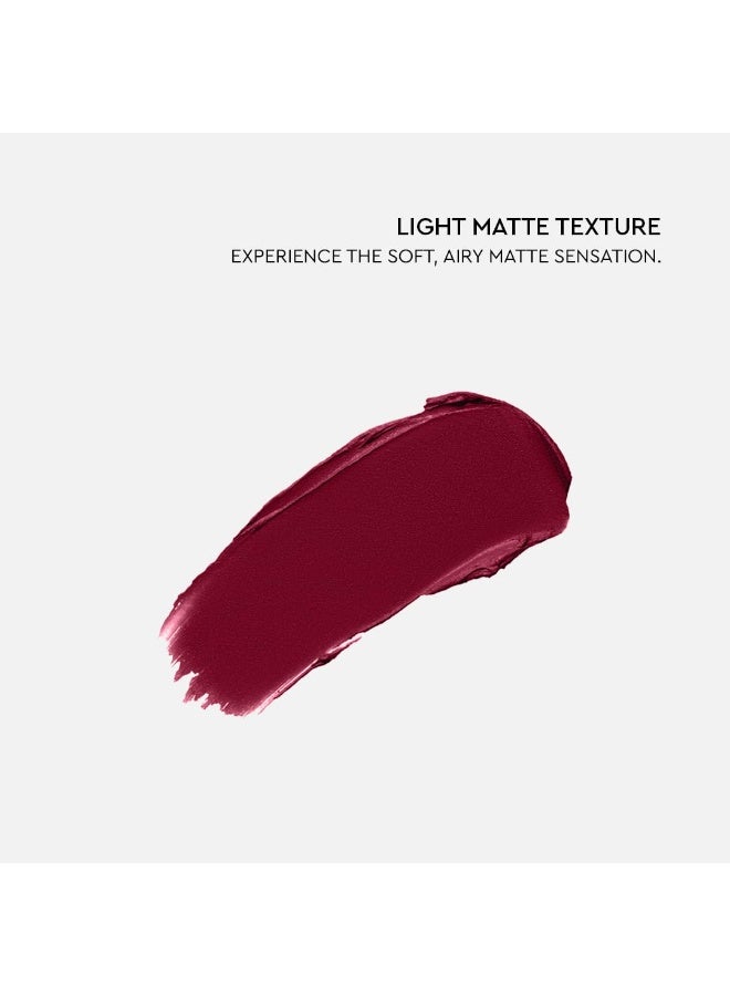KIRO Airy Matte Liquid Lipstick - Velvet Merlot (Redish Pink), 5ml | Super-Pigmented, Long-Lasting, hydrating | Waterproof, Smudge-Proof, Lightweight | Infused with Avocado & Apricot Oil - Image 2