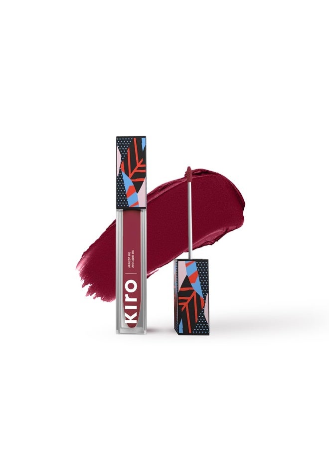 KIRO Airy Matte Liquid Lipstick - Velvet Merlot (Redish Pink), 5ml | Super-Pigmented, Long-Lasting, hydrating | Waterproof, Smudge-Proof, Lightweight | Infused with Avocado & Apricot Oil - Image 1