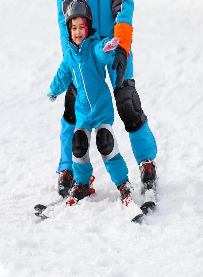 Shupakul 2 Pairs Ski Protective Knee Pads Elbow Pads,Thickened Ski Knee Pads Elbow Pads Set for Kid & Adult,Non-Slip Ski Skating Protective Gear for Skiing Snowboarding Outdoor Sport Protection - Image 5