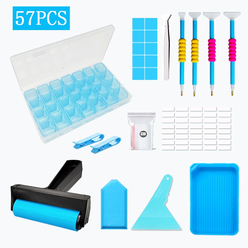 New Diamond Painting Tools 30 Bottles Storage Handbag 60 10 Ml Small Bottle Sealed Jar Drill Pen Suit - Image 1