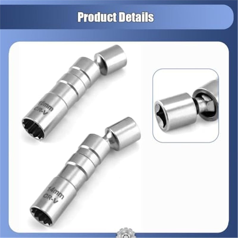 Wivplex 14mm & 16mm Magnetic Spark Plug Socket Set - Image 2