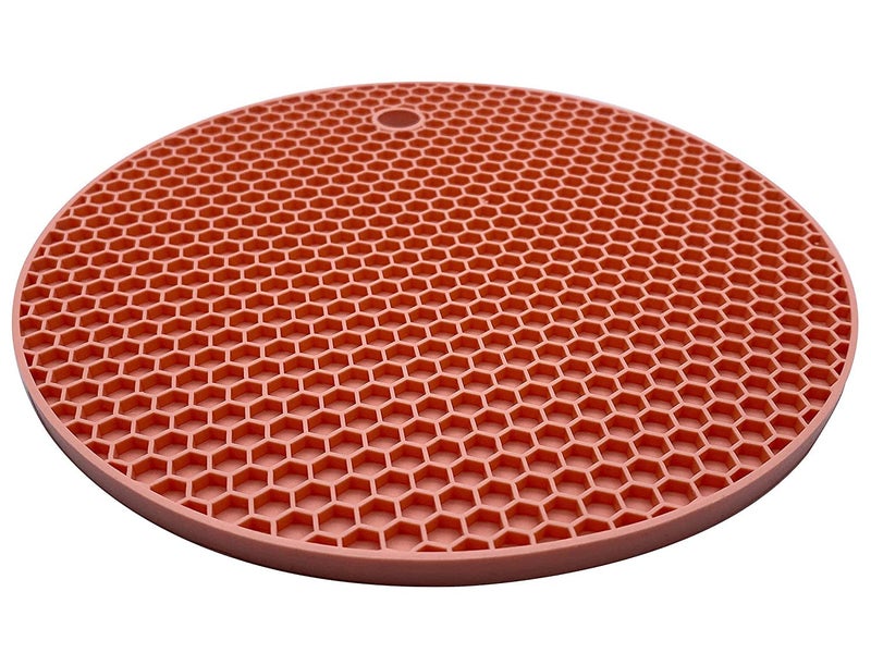 FS COOL Silicone Trivet mat, Multi-Purpose Heat mat, Non-Slip Insulation mat Heat-Resistant, hot Pot Rack-Drying mat, Heat-Resistant Kitchen Heat mat for countertops and Tables (Pack of 4, Brown) - Image 5