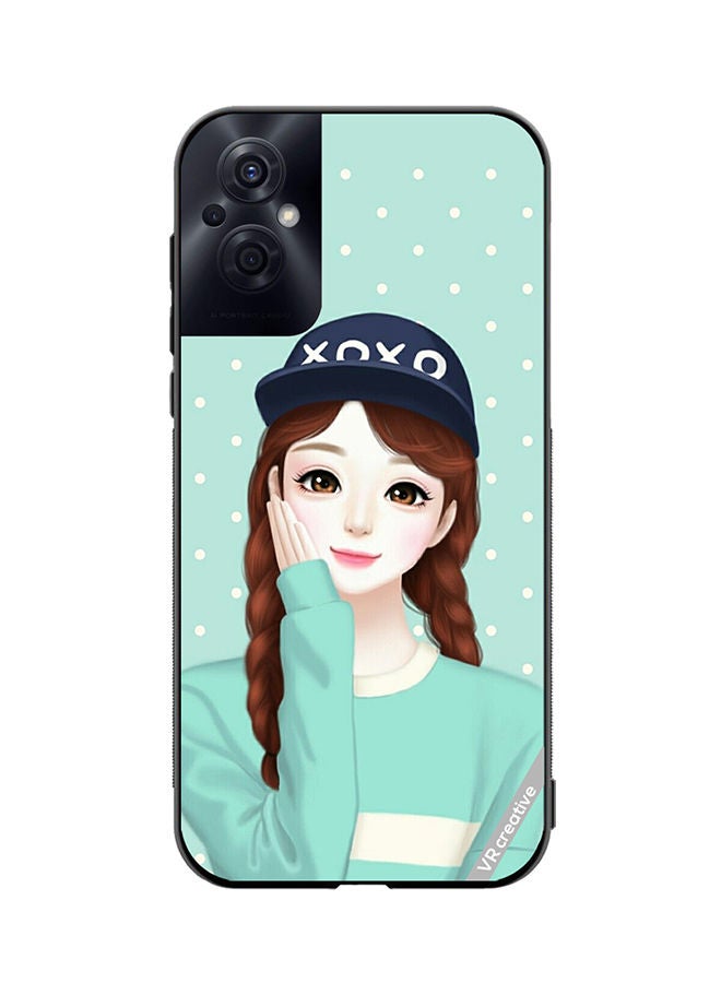 VR CREATIVE Protective Case Cover For Oppo Reno8 Z Xoxo Girl Design Multicolour - Image 1