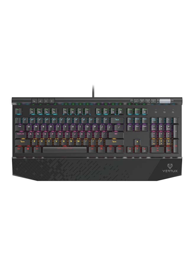 VERTUX Tungsten Hyper Action Mechanical Gaming Keyboard MX Cherry Black with Volume Scroller- wired - Image 1