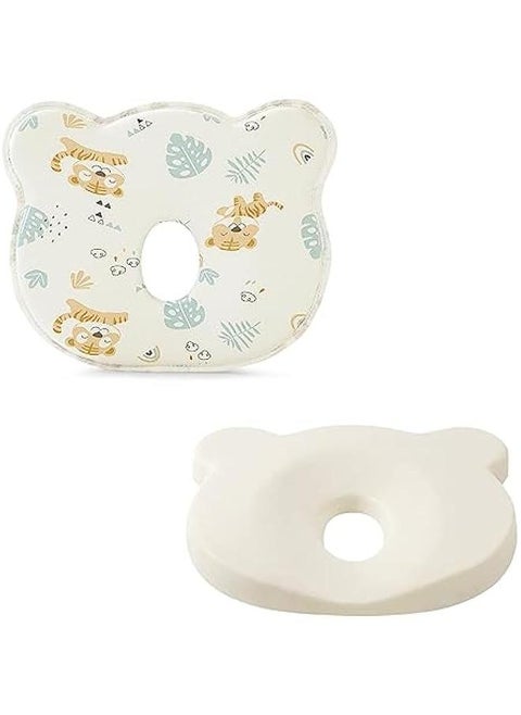 Baby Pillow Head Shaping, Soft and Cozy Baby Pillow, Preventing Flat Head and Shapes Infant's Head, Perfect for Sleeping and Head Support for 0-36 Months Newborns and Infant (Tiger)