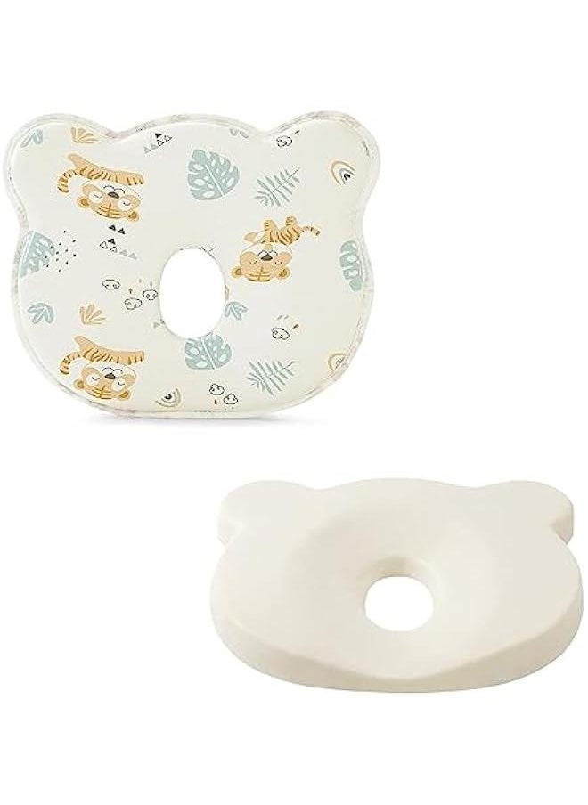 Gonice - Baby Pillow Head Shaping, Soft and Cozy Baby Pillow, Preventing Flat Head and Shapes Infant's Head, Perfect for Sleeping and Head Support for 0-36 Months Newborns and Infant (Tiger) - Image 1