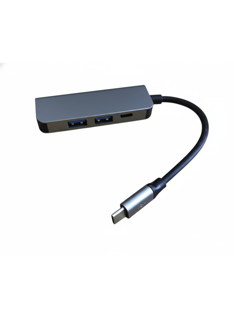 Metal Type-C Multiport Adapter – with HDMI, BD, and two high-speed USB 3.0 ports, sleek aluminum design for connecting laptops, monitors, and smartphones - Image 3