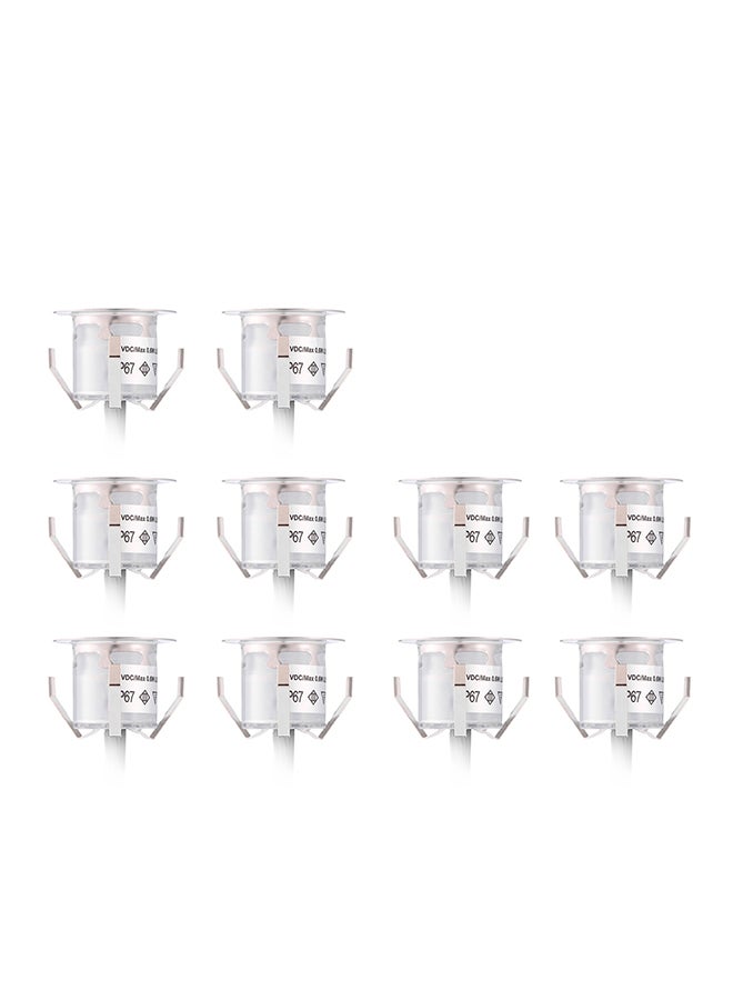 مصابيح LED بقوة 0.6 وات للأرضيات من 10 قطع فضي 28.0 X 15.5 X 6.0سم  - Image 1