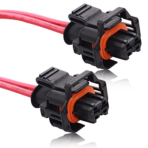 HOPUT 2pcs Fuel Pump Connector, PT2183 Multi-Purpose Pigtail Connector Harness 88988963 Compatible with LLY LBZ LLM 6.6L Chevy GMC - Image 1