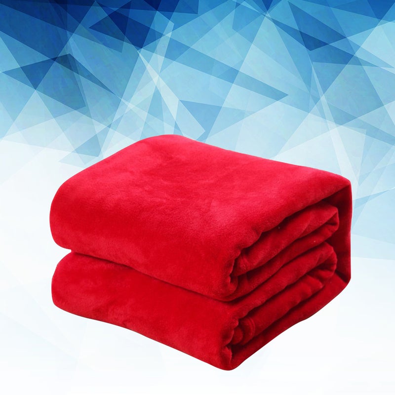 Color Flannel Fleece Blanket Couch Color Bed Warm Blanket Sheet - Image 4