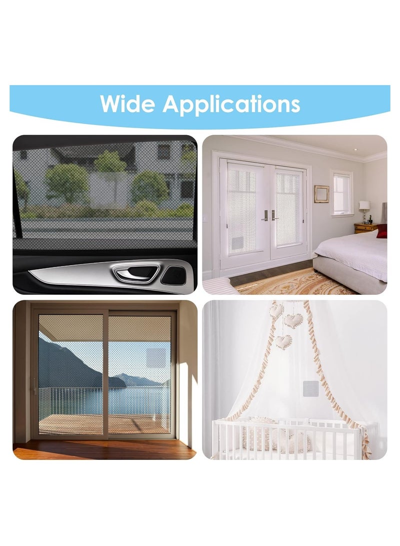 KASTWAVE Self-Adhesive Window Screen Repair Patches Kit, 20 Sheets 4 Size Screen Door Replacement Repair Kit Fiberglass Mesh Wall Repair Patches Drywall Tools Wall Hole Quick Repair Patch - Image 5