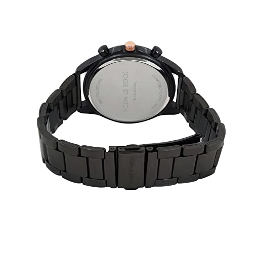 Joker & Witch Stainless Steel Johnny & Amber Couple Analogue Watches, Brown Dial, Gray Band - Image 4