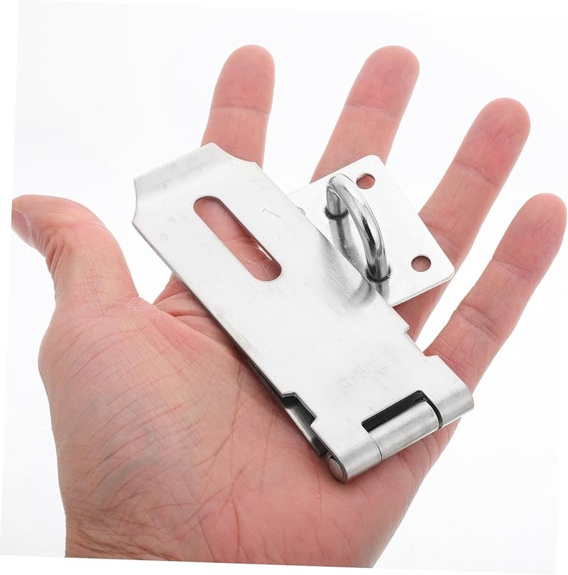 قفل ثقيل من الفولاذ المقاوم للصدأ مع صامولة ومرتكز ومسامير للأبواب والمخازن والأبواب - Image 4