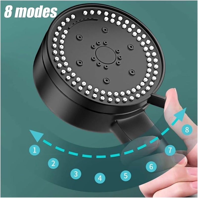 High Pressure Adjustable Shower Head Set 1 8 Mode Portable Handheld Water Saving - Image 4