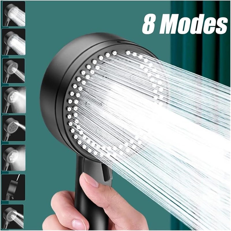 High Pressure Adjustable Shower Head Set 1 8 Mode Portable Handheld Water Saving - Image 3