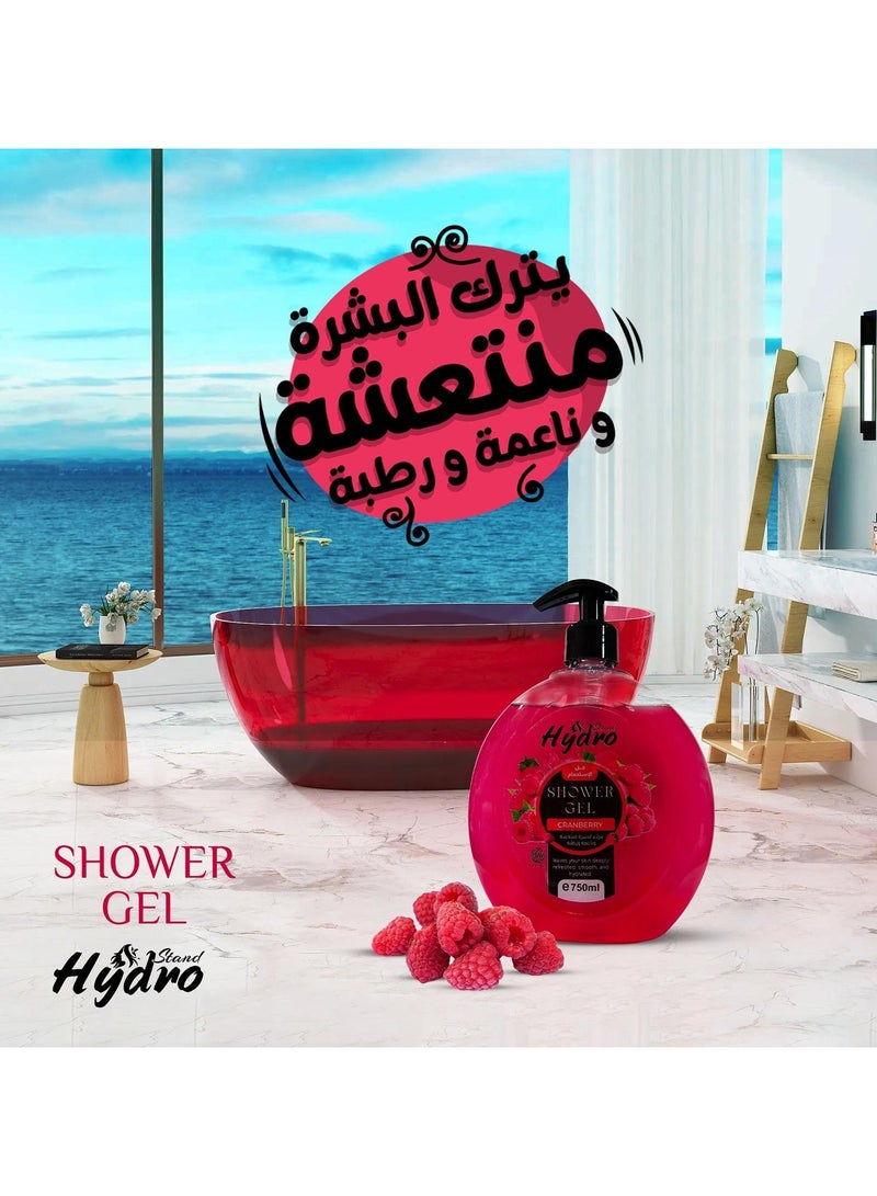 Hydro Stand Shower Gel Cranberry 750ml  - Image 3