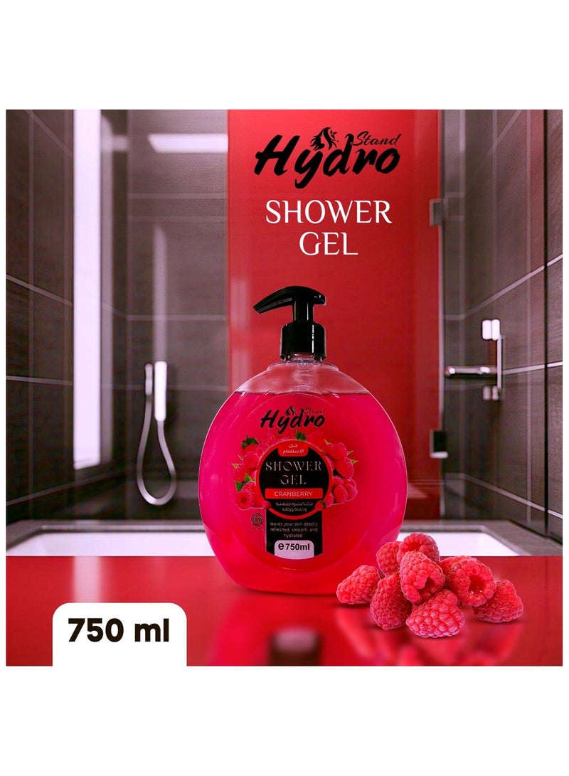 Hydro Stand Shower Gel Cranberry 750ml  - Image 5