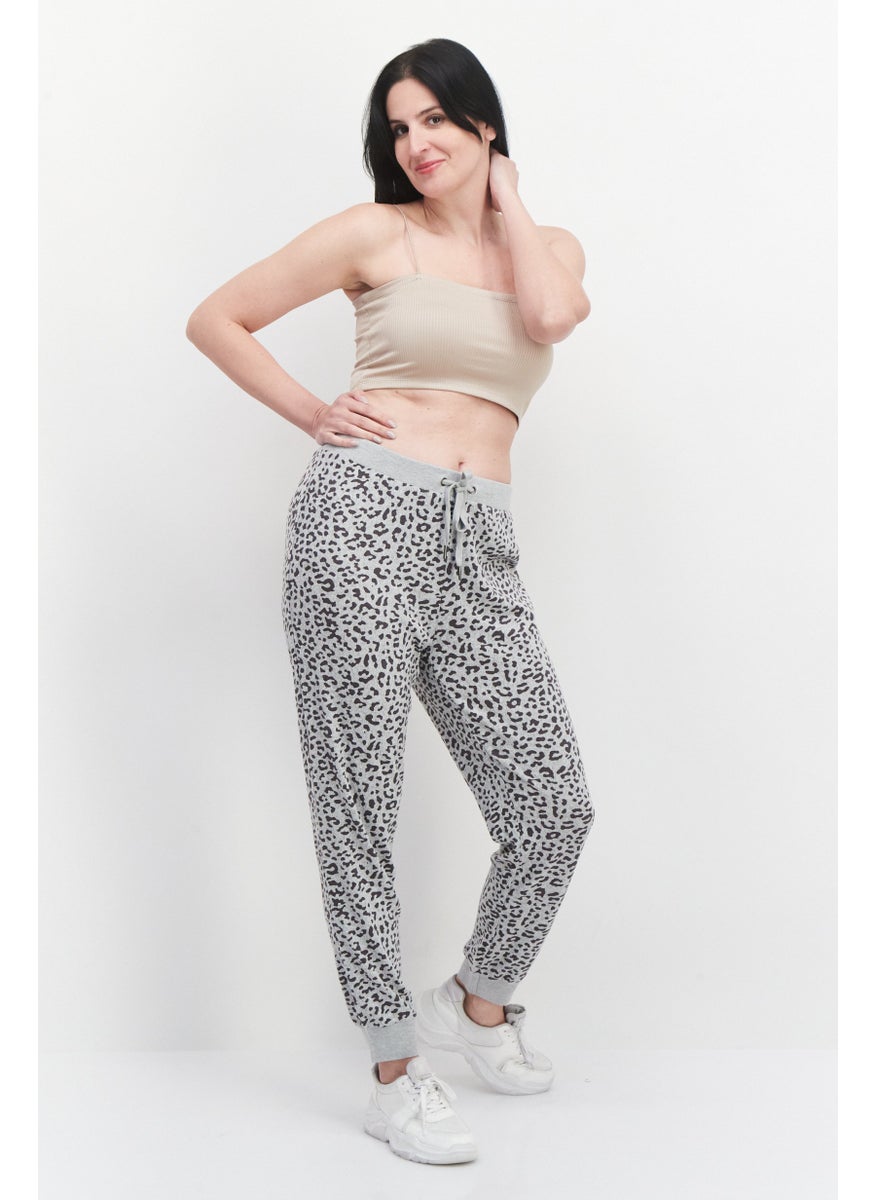 Women Animal Print Drawstring Jogger Pant, Grey - pzsku/ZA3CD9AE919A75D1E912EZ/45/_/1739715302/7b9dd2b7-3865-4306-bfa5-939dcfbd9600