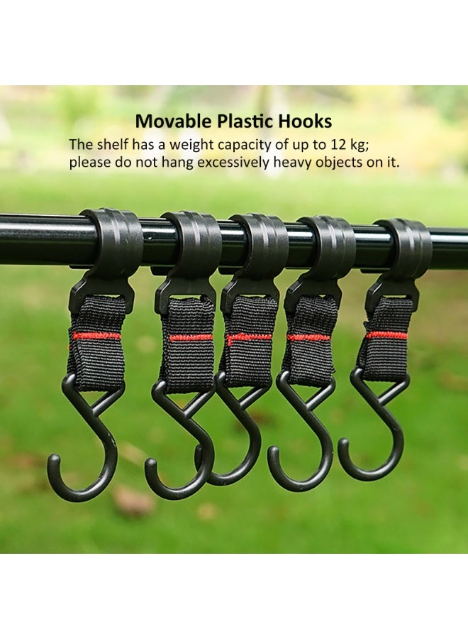 YY-ريشير حامل معلق محمول للتخييم، حامل ثلاثي القوائم قابل للطي مصنوع من سبائك الألومنيوم للتخييم في الهواء الطلق مع خطافات للسفر والمشي لمسافات طويلة والشواء وصيد الأسماك - Image 3