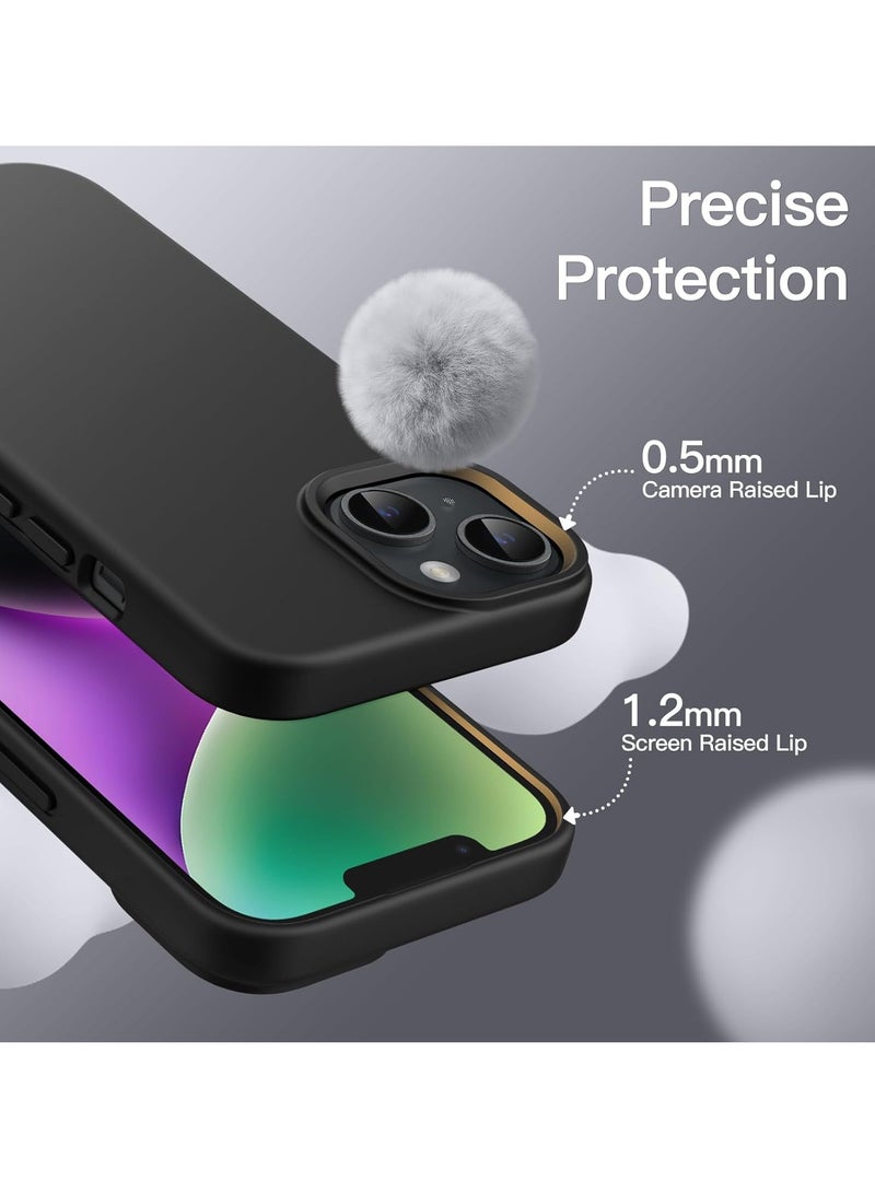 DUSALA iPhone 14 Case, Liquid Silicone Phone Case for iPhone 14 6.1 Inch, Colorful Silky-Soft Protective Cover (Black) - Image 3
