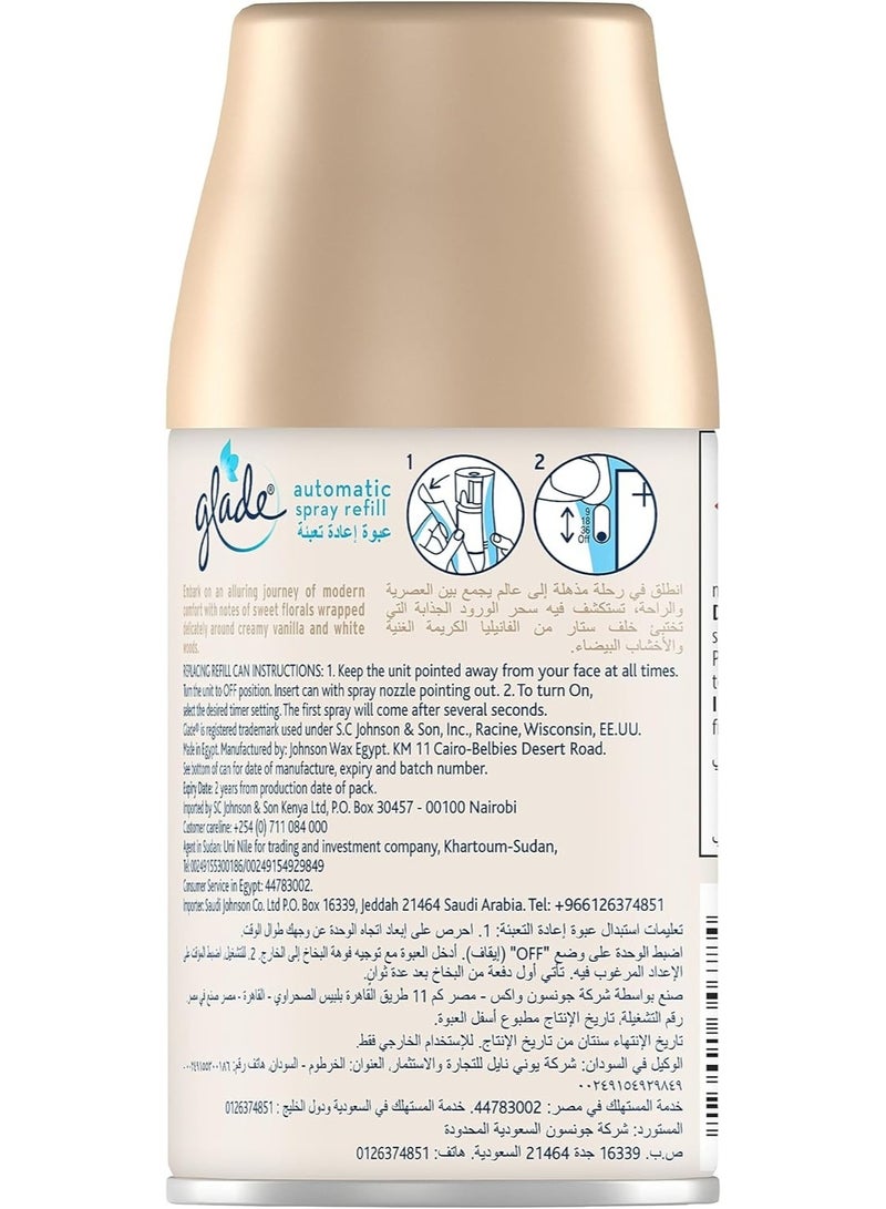 Glade Glade Automatic Spray Refill Sheer Vanilla Embrace Air Freshener, Automatic Odour Eliminator, Fits Glade Dispenser, Up to 60 Days of Freshness, 2 x 269ml - Image 2