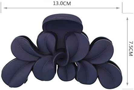 UPSTORE 1PCS 13cm5 Inch Plastic Leaves Hair Claw Clips Jaw Clip French Twist Ponytail Holder Clip Hair Clamp Crab Clasp Hair Updo Grips Bath Hair Styling Accessories for Women Girls Black - Image 3